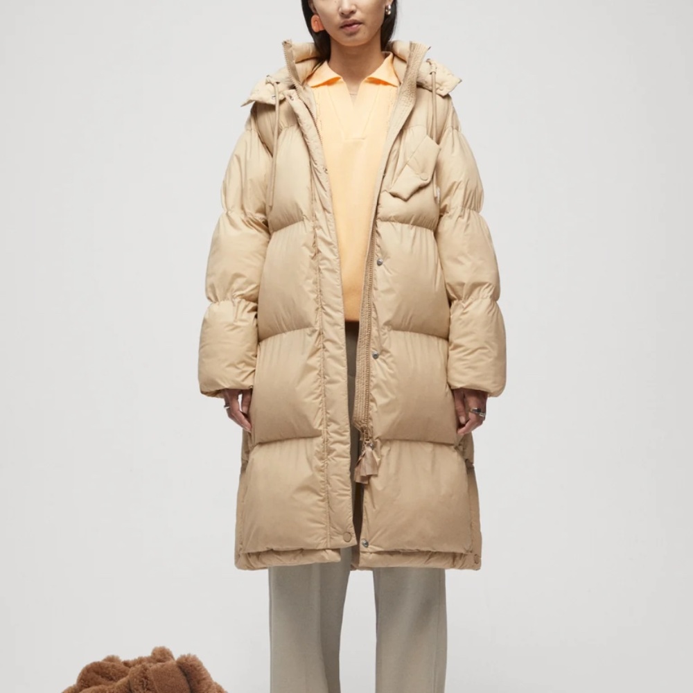 Women's Beige Puffer Coat